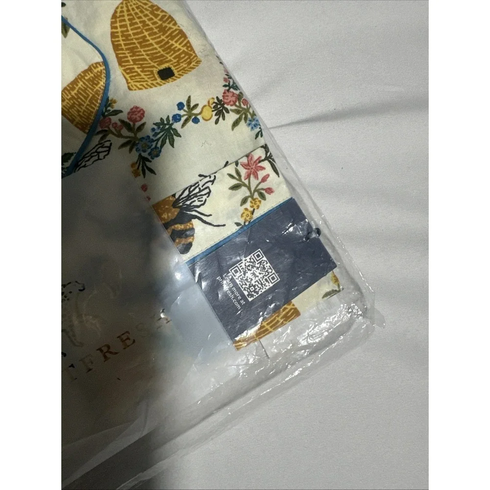 NWT $168 PRINTFRESH [ Small ] 100% Organic Cotton Long PJ Set in Sweet Bee T2205